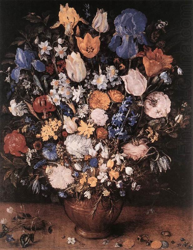 Bouquet in a Clay Vase f, BRUEGHEL, Jan the Elder